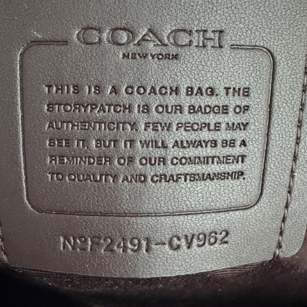Coach Rowan Black pebbled Leather Satchel - Picture 10 of 11